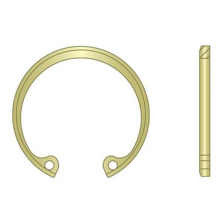 Rotor Clip Internal Retaining Ring, Steel, Zinc Yellow Finish, 2.188 in Bore Dia. VHO-218-ZD