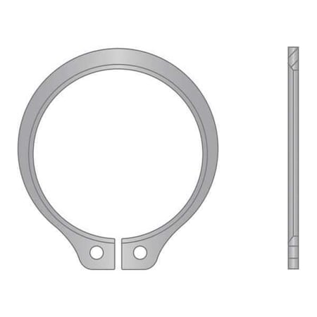 Rotor Clip External Retaining Ring, Stainless Steel, Plain Finish VSH-137-SS