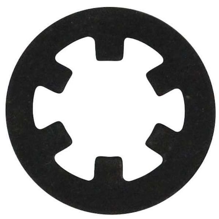 ROTOR CLIP External Push-On Retaining Ring, Steel Black Phosphate Finish, 3/16 in Shaft Dia TY-018