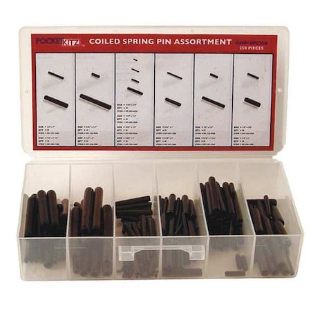 Huyett Coiled Spring Pin Assort 250pcs. DISP-SPC250