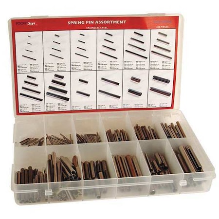 Huyett Spring Pin, SS Assort, 300pcs. DISP-SPS300