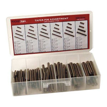 Huyett Taper Pin, Assort 100pcs. DISP-TP100