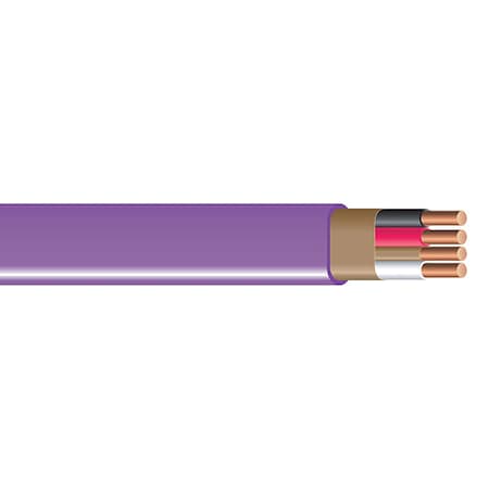 Southwire NM-B Non-Metallic Building Cable, Copper, 12 AWG, 3C with Ground, Purple, Solid, 250 ft 63947855