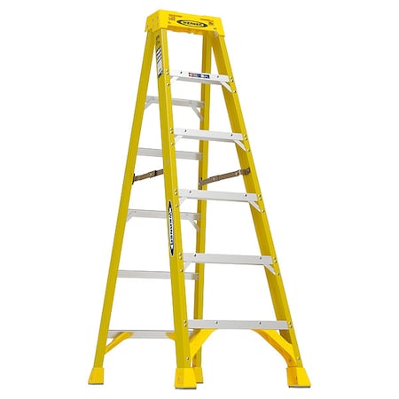 Werner 6 ft Fiberglass Stepladder, 375 lb Capacity 6306