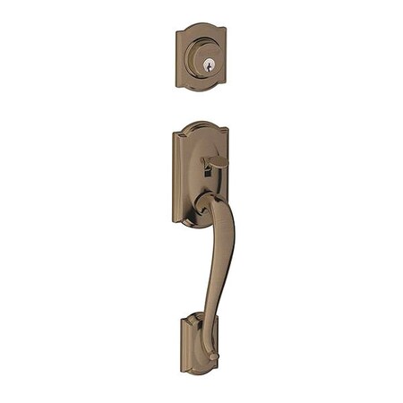 Schlage Camelot Siena Knob DBL CYL Handle Trim C K F62CAM620SIE