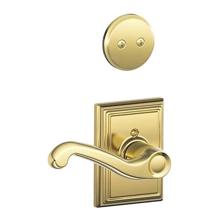 Schlage LH Flair Lever Addison Rose Dummy Interi F94FLA605ADDLH