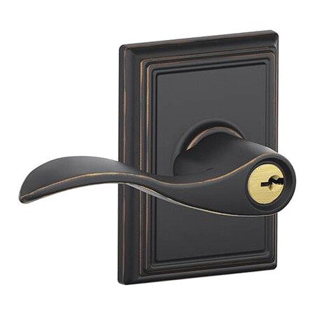 Schlage Accent Lever Addison Rose Keyed Entry C F51AACC716ADD