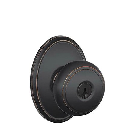 Schlage Andover Knob Wakefield Rose Keyed Entry F51AAND716619WKF
