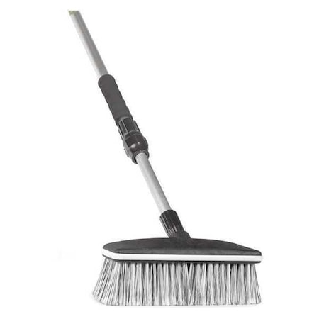 Harper Brush, 39 in-62 in Telscpng Flow-Through Hndl, 37 in to 64 in L Handle, 10 in L Brush, Aluminum 11715