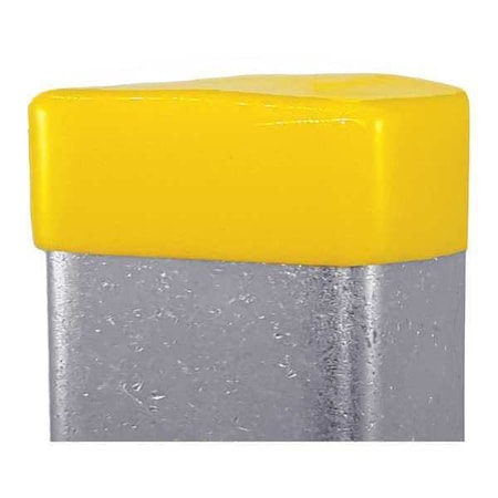 Vast Safety End Cap, 3-1/4"X1-5/8", Yellow, PK25 V801NEOCPY-25