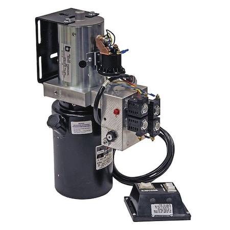 Buyers Products 4-Way/3-Way DC Power Unit-Electric Controls Vertical 0.75 Gallon Reservoir PU3593LRV