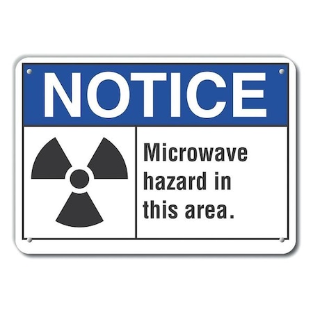 Lyle Plastic Microwave Notice Sign, 7 in H, 10 in W, Plastic, Vertical Rectangle, LCU5-0019-NP_10X7 LCU5-0019-NP_10X7