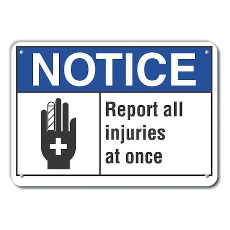 Lyle Notice Sign, 7 in H, 10 in W, Aluminum, Vertical Rectangle, English, LCU5-0014-NA_10X7 LCU5-0014-NA_10X7