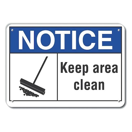 Lyle Notice Sign, 10 in H, 14 in W, Aluminum, English, LCU5-0023-NA_14X10 LCU5-0023-NA_14X10