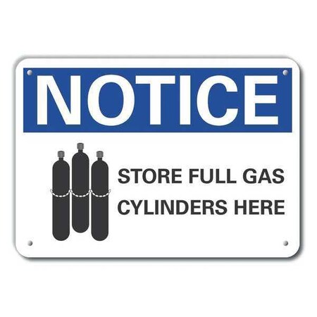 Lyle Store Full Gas Notice, 14"x10", 10 in H, 14 in W, Horizontal Rectangle, LCU5-0059-NA_14X10 LCU5-0059-NA_14X10