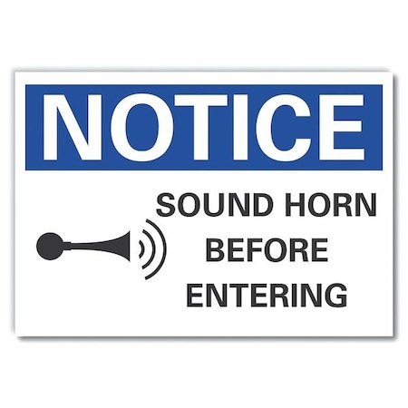 Lyle Notice Sign, 7 in H, 10 in W, Non-PVC Polymer, Vertical Rectangle, English, LCU5-0075-ED_10x7 LCU5-0075-ED_10x7