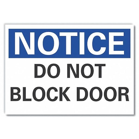 Lyle Notice Sign, 7 in H, 10 in W, Non-PVC Polymer, Vertical Rectangle, English, LCU5-0099-ED_10x7 LCU5-0099-ED_10x7