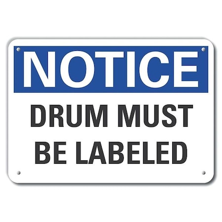 Lyle Aluminum Hazardous Materials Notice Sign, 7 in Height, 10 in Width, Aluminum, Vertical Rectangle LCU5-0109-NA_10X7