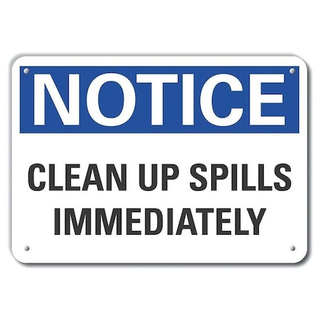 Lyle Notice Sign, 10 in H, 14 in W, Aluminum, Horizontal Rectangle, English, LCU5-0135-NA_14X10 LCU5-0135-NA_14X10