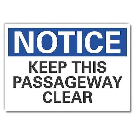 Lyle Notice Sign, 7 in H, 10 in W, Non-PVC Polymer, Vertical Rectangle, English, LCU5-0131-ED_10x7 LCU5-0131-ED_10x7