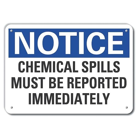 Lyle Aluminum Chemicals Notice Sign, 10 in H, 14 in W, Horizontal Rectangle, LCU5-0213-NA_14X10 LCU5-0213-NA_14X10
