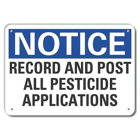 Lyle Reflective Chemicals Notice Sign, 10 in H, 14 in W, Horizontal Rectangle, LCU5-0207-RA_14X10 LCU5-0207-RA_14X10