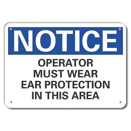 Lyle Operator Protction Notice, Plastic, 10"x7" LCU5-0223-NP_10X7