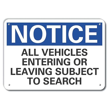 Lyle Notice Sign, 7 in H, 10 in W, Aluminum, Vertical Rectangle, English, LCU5-0233-NA_10X7 LCU5-0233-NA_10X7