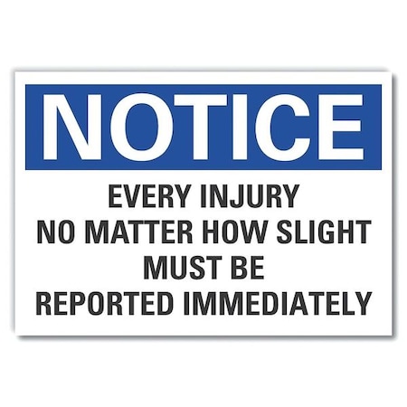 Lyle Notice Sign, 7 in H, 10 in W, Reflective Sheeting, Vertical Rectangle, English, LCU5-0275-RD_10X7 LCU5-0275-RD_10X7