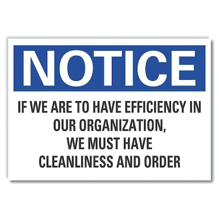Lyle Notice Sign, 10 in H, 14 in W, Non-PVC Polymer, English, LCU5-0299-ED_14x10 LCU5-0299-ED_14x10
