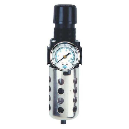 Arrow Pneumatics Filter/Regulator, Poly Bowl, 1/4" B752FG