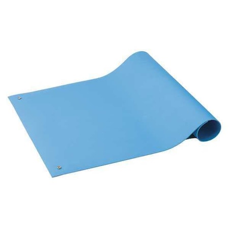 Acl Staticide ESD Mat, 0.1" x 24" x 72", Light, Blue 6212472