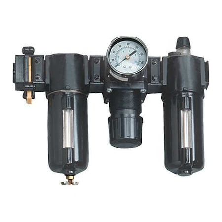 Arrow Pneumatics Modular Filter/Regulator/Lube Combo, 1/2" VC33354