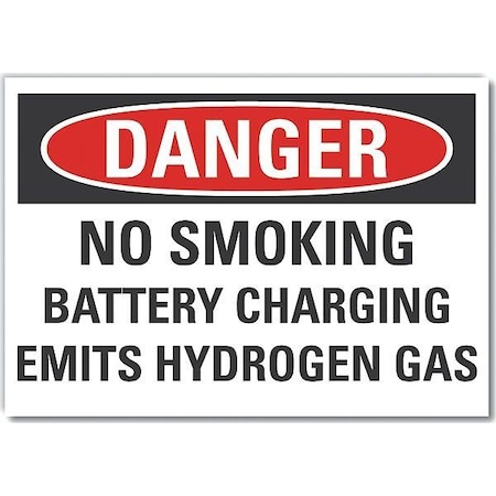 Lyle No Smoking Danger Reflective Label, 10" H, 14 in W, Reflective Sheeting, English, LCU4-0624-RD_14X10 LCU4-0624-RD_14X10