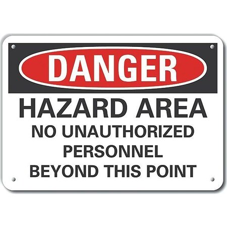 Lyle Decal, Danger Hazard Area, 10 x 7", Printed Language: English, LCU4-0661-RA_10X7 LCU4-0661-RA_10X7