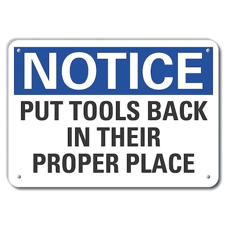 Lyle Notice Sign, 7 in H, 10 in W, Aluminum, Vertical Rectangle, English, LCU5-0180-NA_10X7 LCU5-0180-NA_10X7