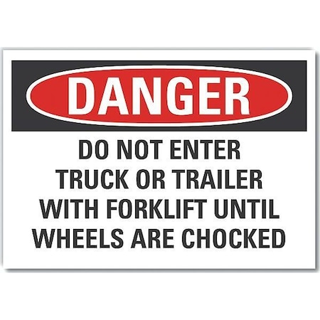 Lyle Danger Sign, 5 in H, 7 in W, Polyester, Horizontal Rectangle, English, LCU4-0690-ND_7X5 LCU4-0690-ND_7X5