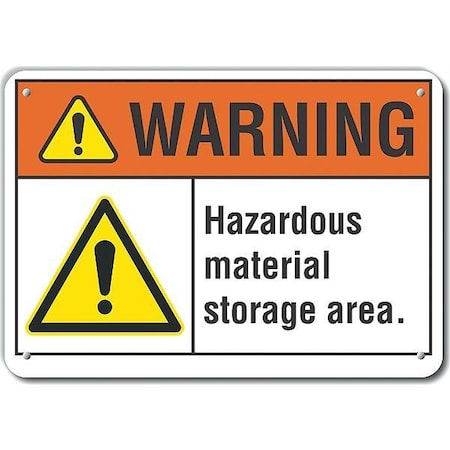 Lyle Reflective  Hazardous Materials Warning Sign, 7 in Height, 10 in Width, Aluminum, English LCU6-0005-RA_10X7