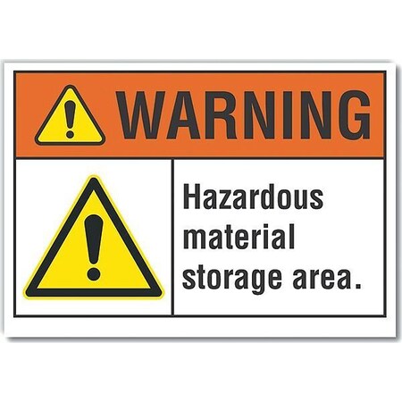 Lyle Hazardous Materials Warning Label, 7 in Height, 10 in Width, Polyester, Vertical Rectangle, English LCU6-0005-ND_10X7