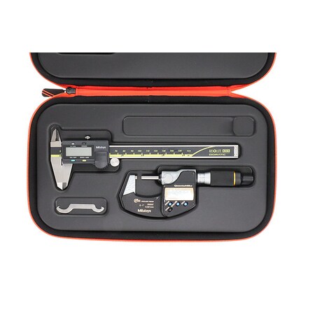 Mitutoyo Precision Measuring Tool Kit, 0" to 1 64PKA287