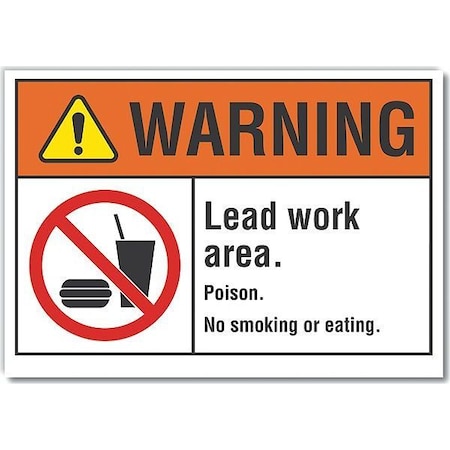 Lyle Warning Sign, 10" H, 14 in W, Non-PVC Polymer, Horizontal Rectangle, English, LCU6-0011-ED_14x10 LCU6-0011-ED_14x10