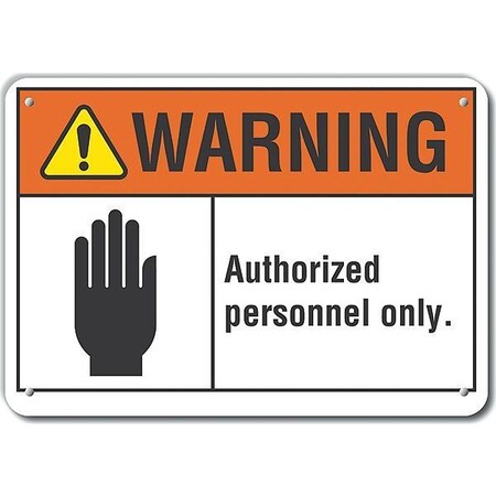 Lyle Decal, Warning Authorized, 10 x 7", LCU6-0012-NA_10X7 LCU6-0012-NA_10X7