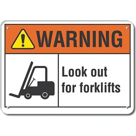 Lyle Caution Sign, 7 in H, 10 in W, Aluminum, Vertical Rectangle, English, LCU6-0036-NA_10X7 LCU6-0036-NA_10X7