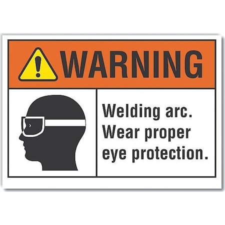 Lyle Warning Sign, 10" W, 7" H, 0.004" Thickness, LCU6-0032-ED_10x7 LCU6-0032-ED_10x7