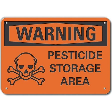 LYLE Plastic Pesticide Warning Sign, 7 in H, 10 in W, Plastic, Vertical Rectangle, LCU6-0049-NP_10X7 LCU6-0049-NP_10X7
