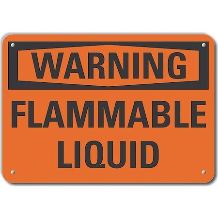 Lyle Aluminum Flammable Liquid Warning Sign, 10 in Height, 14 in Width, Aluminum, Horizontal Rectangle LCU6-0090-NA_14X10