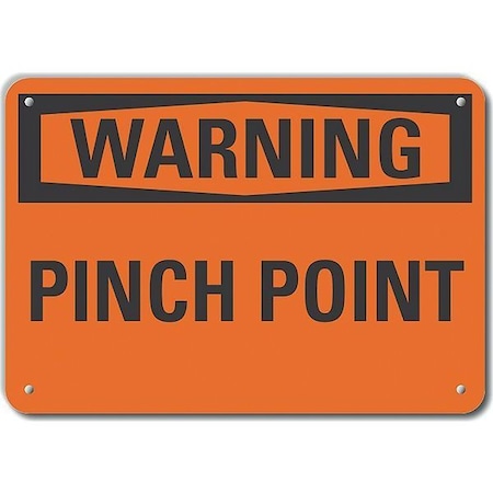 Lyle Aluminum Pinch Point Warning Sign, 10 in Height, 14 in Width, Aluminum, Horizontal Rectangle LCU6-0079-NA_14X10
