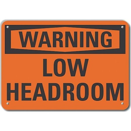 Lyle Warning, Low Headroom, 10 in W x 7 in H, Vertical Rectangle, Aluminum, LCU6-0081-RA_10X7 LCU6-0081-RA_10X7