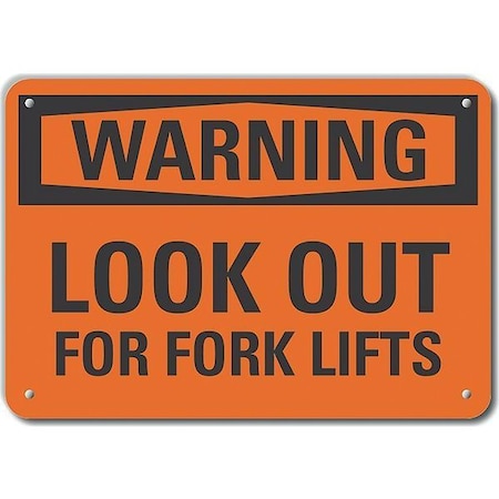Lyle Caution Sign, 10 in H, 14 in W, Plastic, Horizontal Rectangle, English, LCU6-0100-NP_14X10 LCU6-0100-NP_14X10