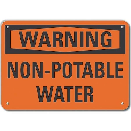Lyle Warning, Non-Potable Water, 10 in W x 7 in H, Vertical Rectangle, Aluminum, LCU6-0092-RA_10X7 LCU6-0092-RA_10X7